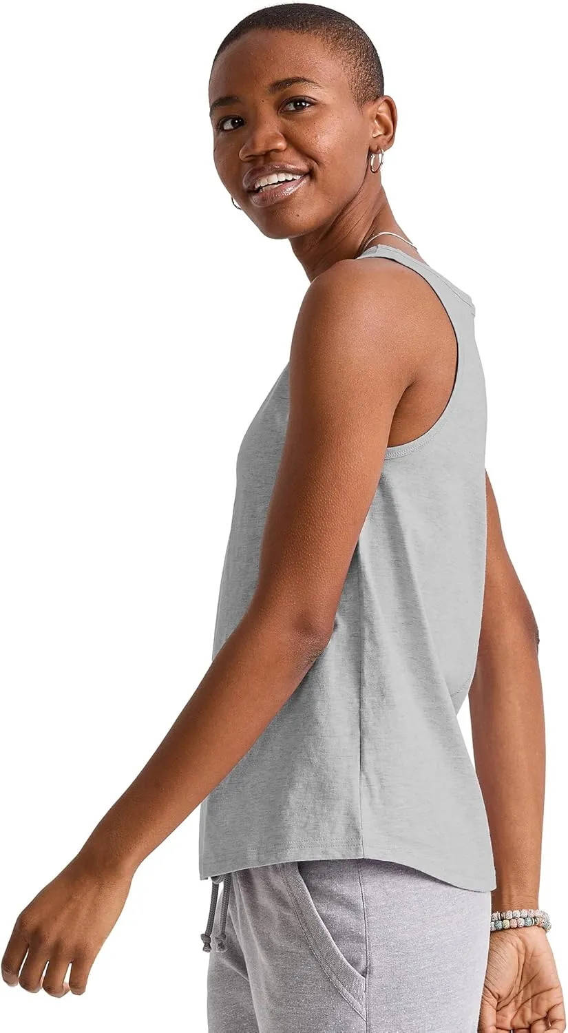 Hanes Originals Top, Cotton Tanks for Women, Relaxed Fit, Sleeveless, Plus