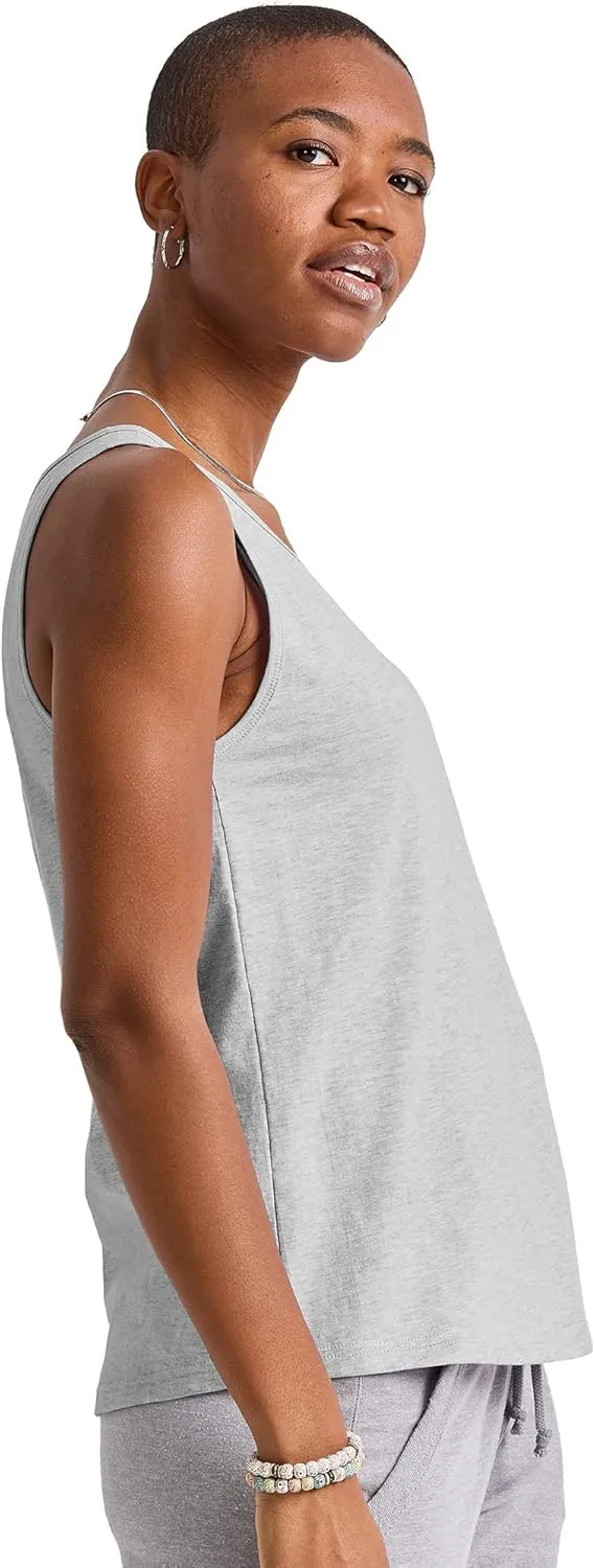 Hanes Originals Top, Cotton Tanks for Women, Relaxed Fit, Sleeveless, Plus