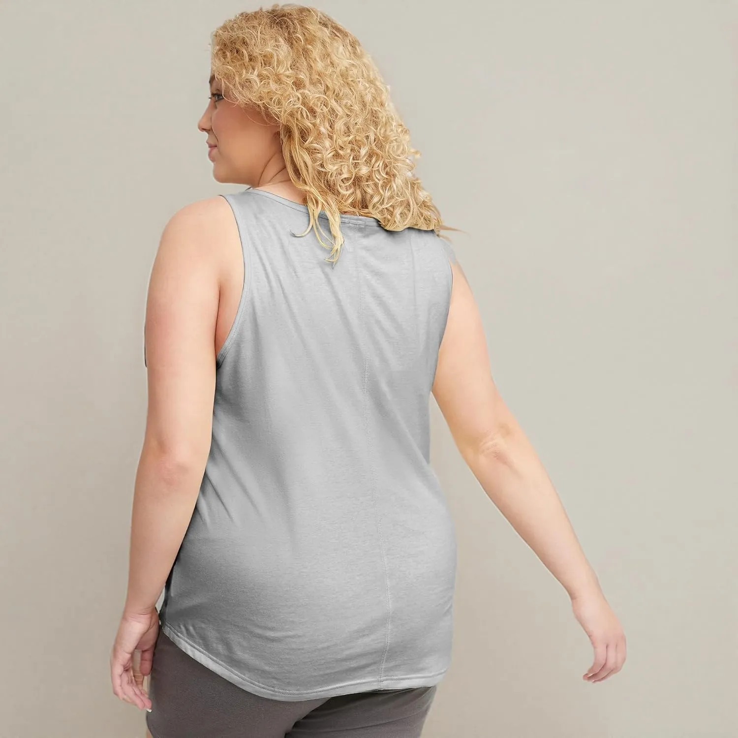 Hanes Originals Top, Cotton Tanks for Women, Relaxed Fit, Sleeveless, Plus