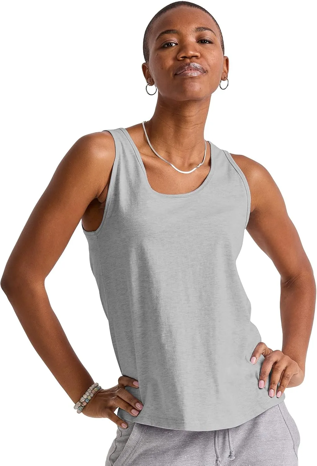 Hanes Originals Top, Cotton Tanks for Women, Relaxed Fit, Sleeveless, Plus