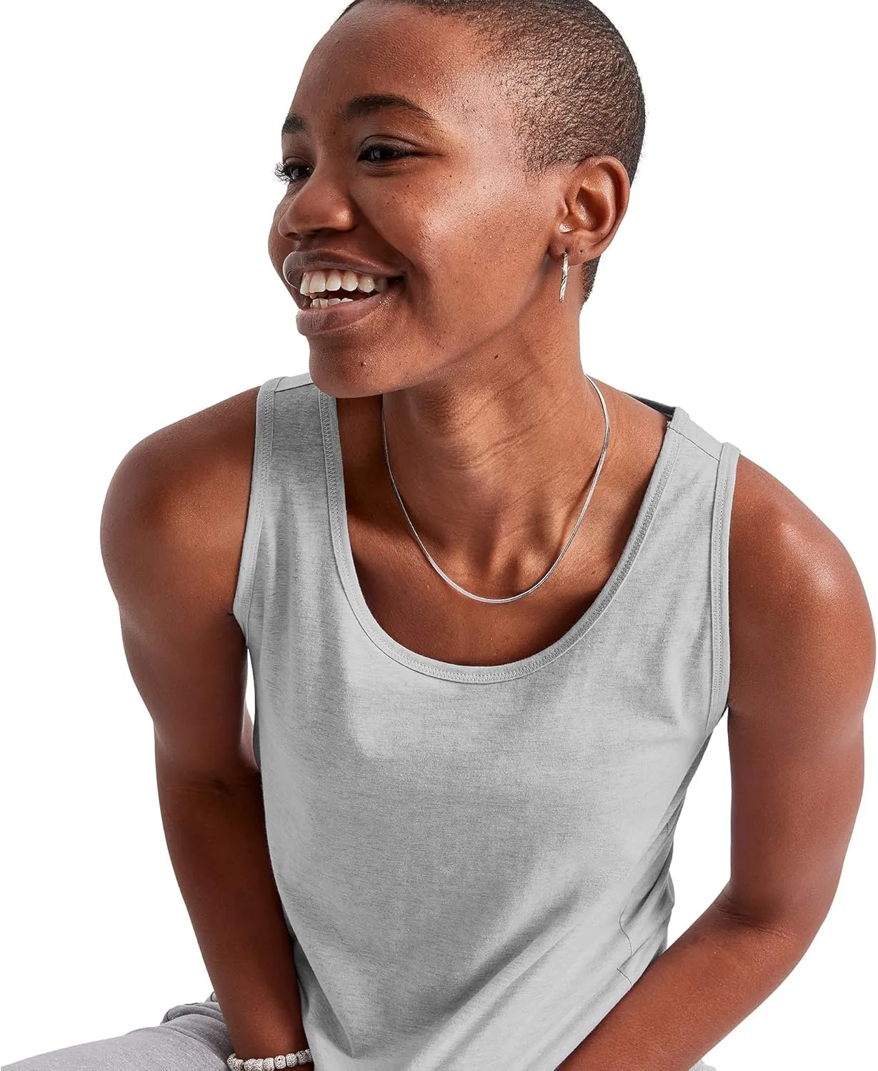 Hanes Originals Top, Cotton Tanks for Women, Relaxed Fit, Sleeveless, Plus