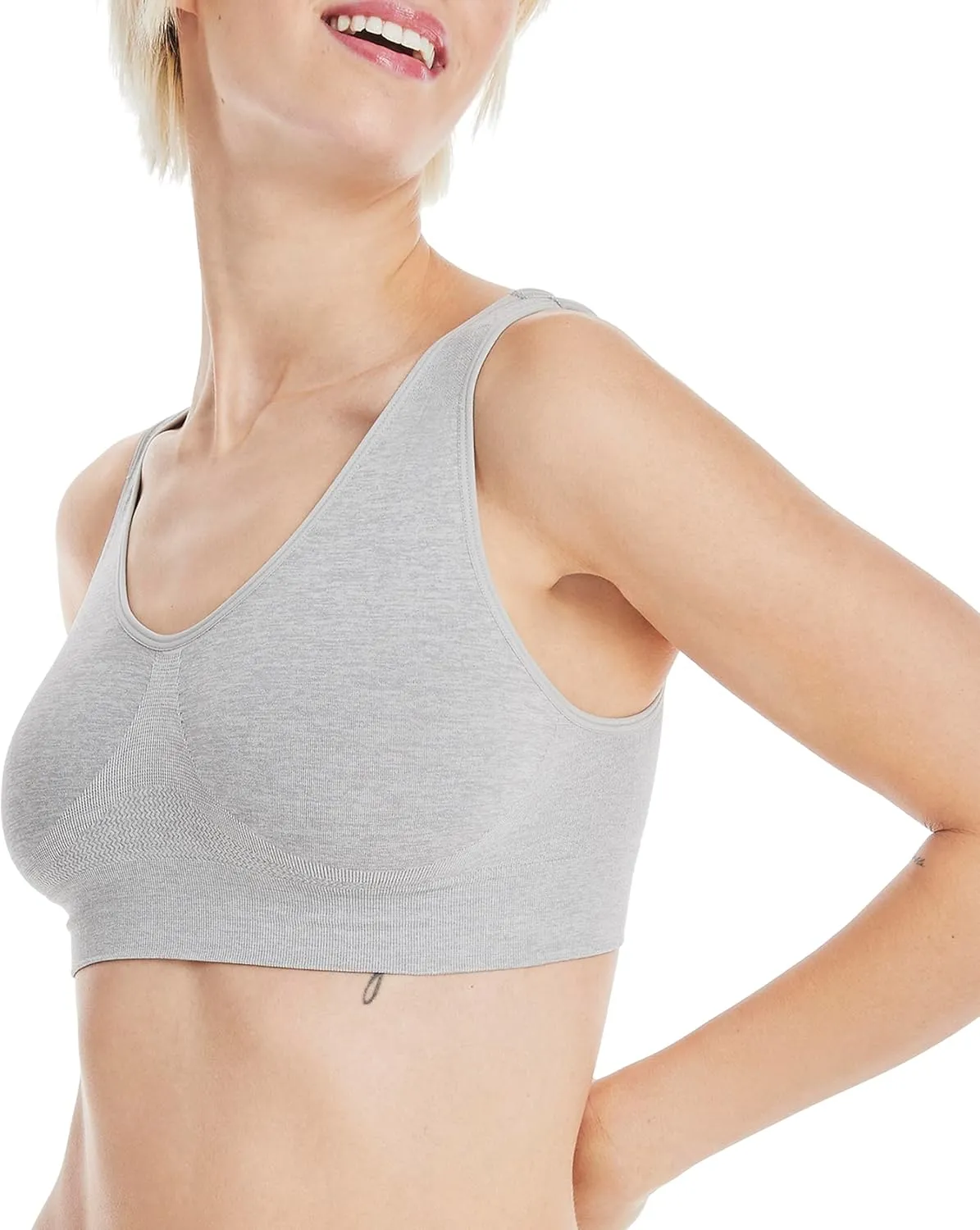 Hanes Women's Cozy Wireless Bra, Full-Coverage Pullover Bra, Seamless T-Shirt Bra