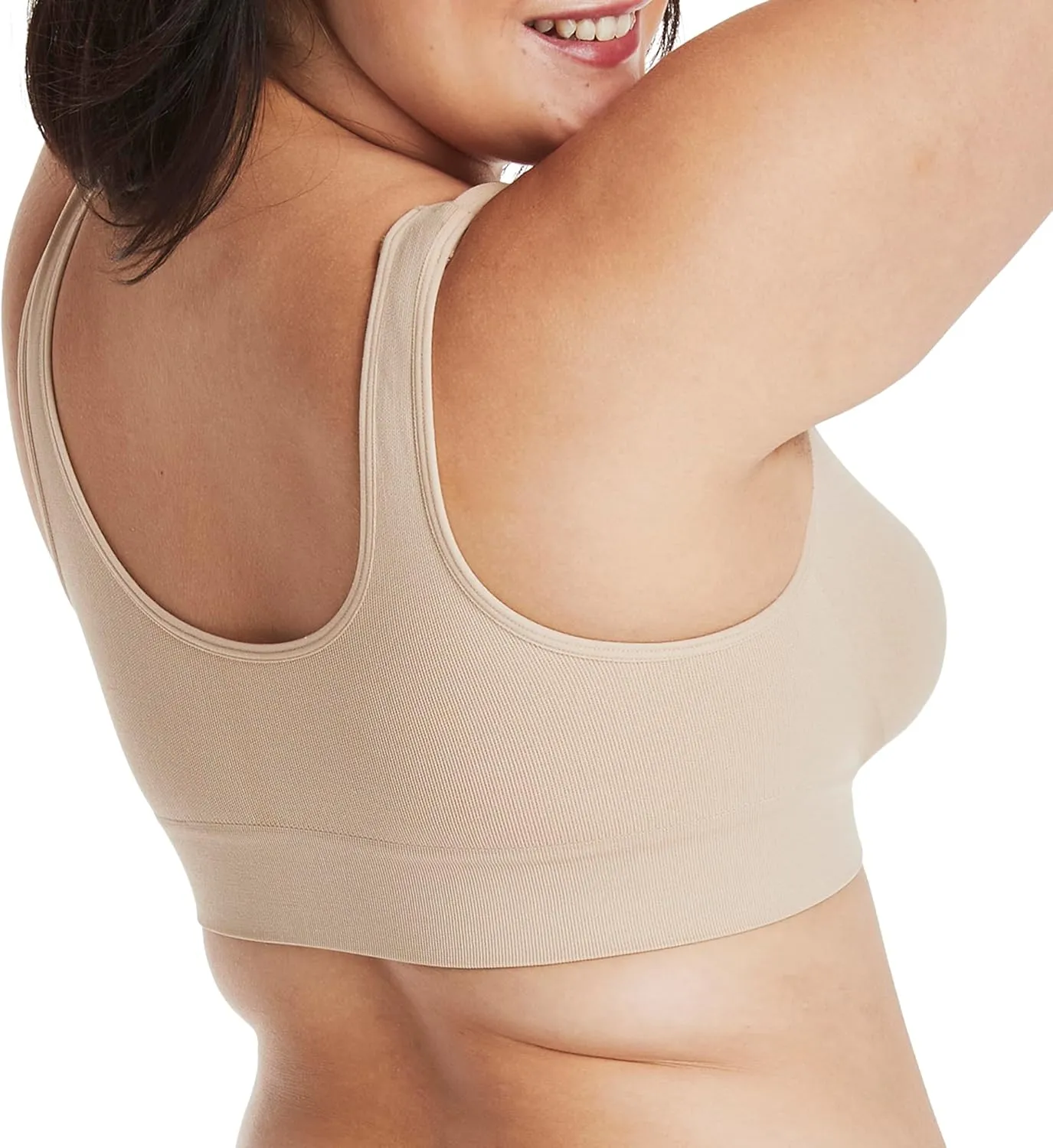 Hanes Women's Cozy Wireless Bra, Full-Coverage Pullover Bra, Seamless T-Shirt Bra