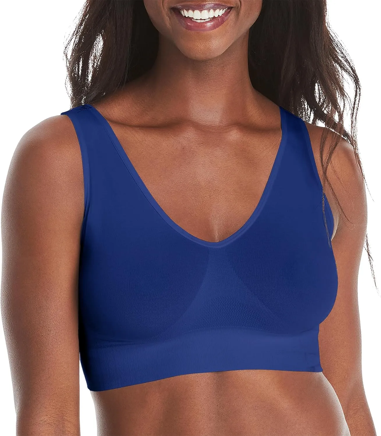 Hanes Women's Cozy Wireless Bra, Full-Coverage Pullover Bra, Seamless T-Shirt Bra