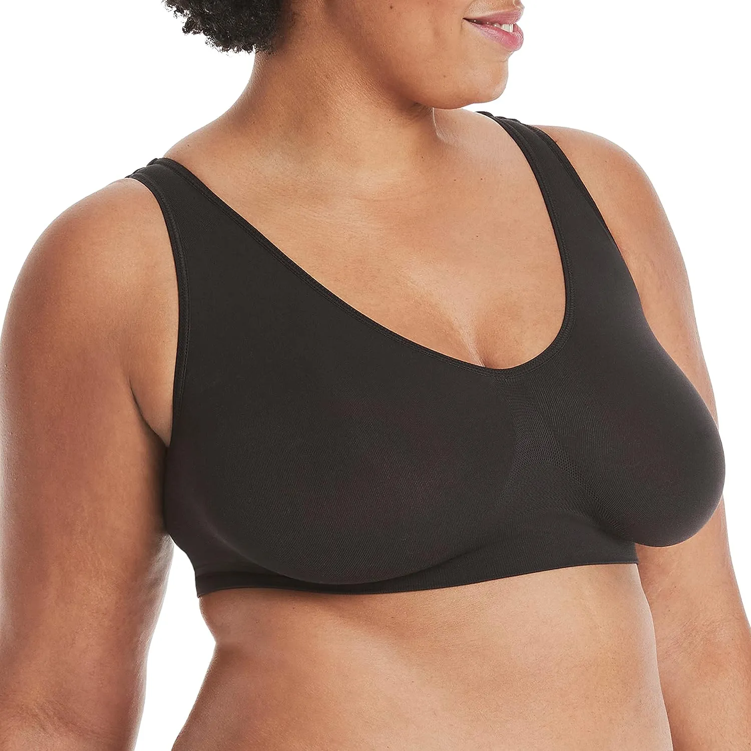 Hanes Women's Cozy Wireless Bra, Full-Coverage Pullover Bra, Seamless T-Shirt Bra