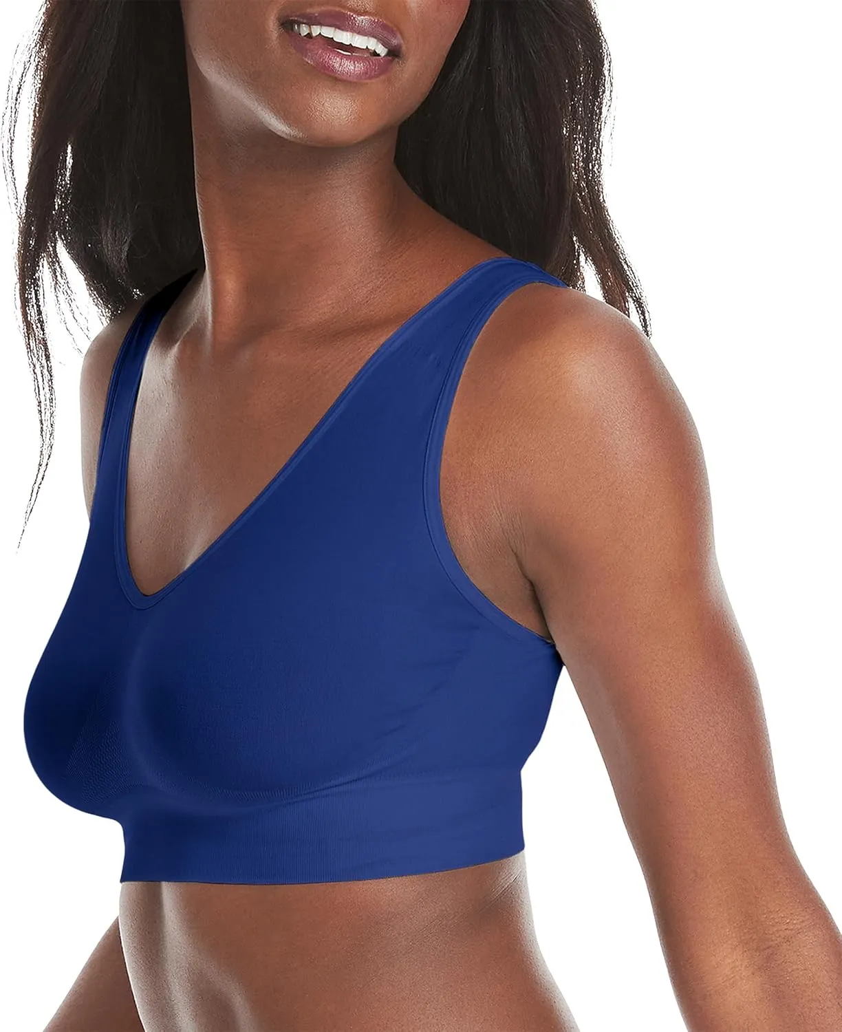 Hanes Women's Cozy Wireless Bra, Full-Coverage Pullover Bra, Seamless T-Shirt Bra