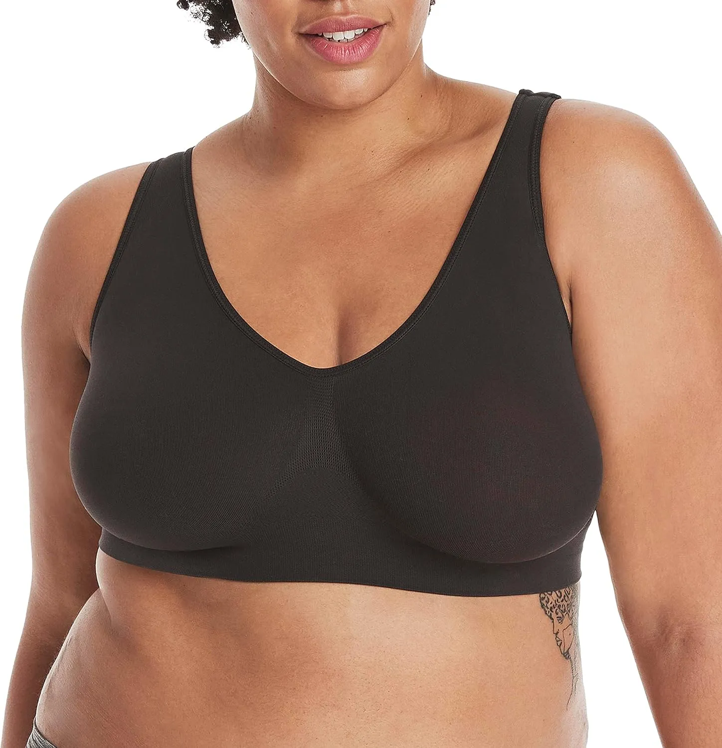 Hanes Women's Cozy Wireless Bra, Full-Coverage Pullover Bra, Seamless T-Shirt Bra