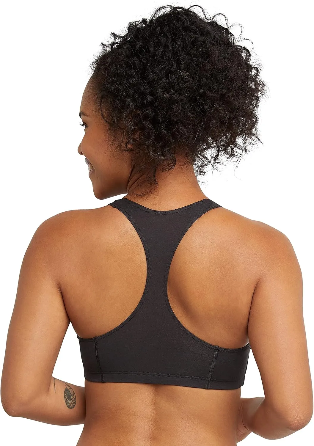 Hanes Women's Racerback Cotton T-Back Bralette (3 Pack)