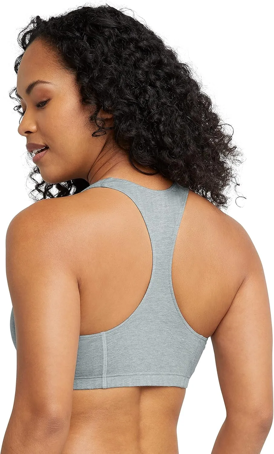Hanes Women's Racerback Cotton T-Back Bralette (3 Pack)