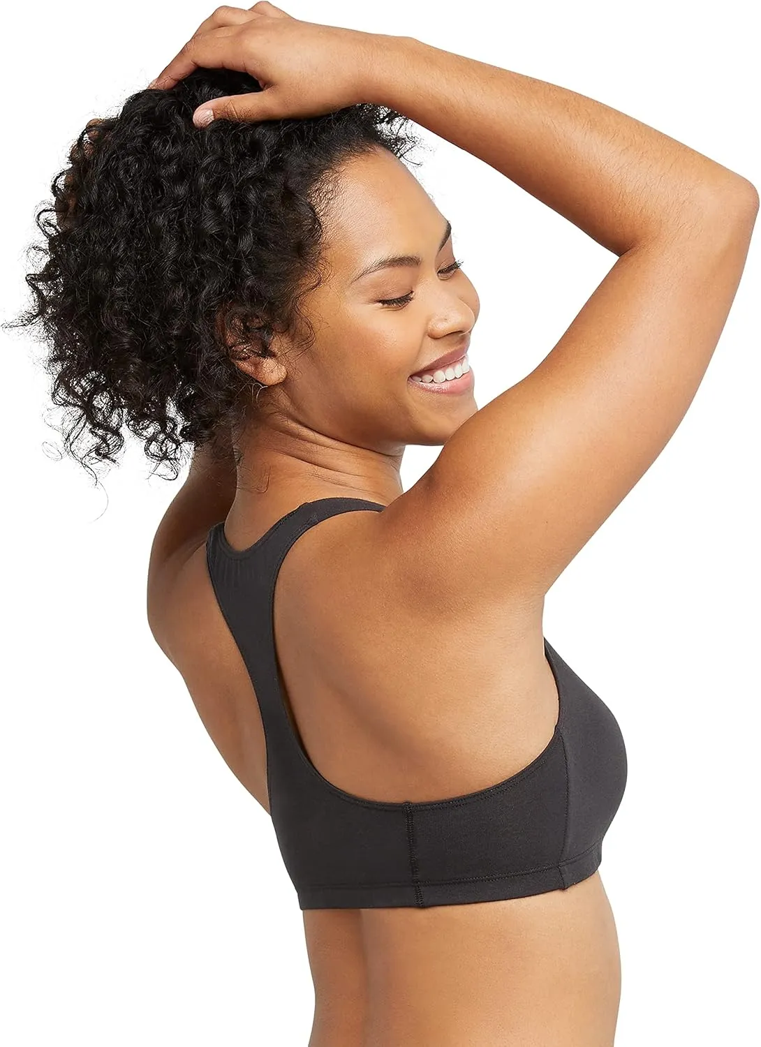 Hanes Women's Racerback Cotton T-Back Bralette (3 Pack)