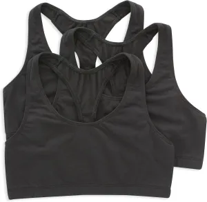 Hanes Women's Racerback Cotton T-Back Bralette (3 Pack)