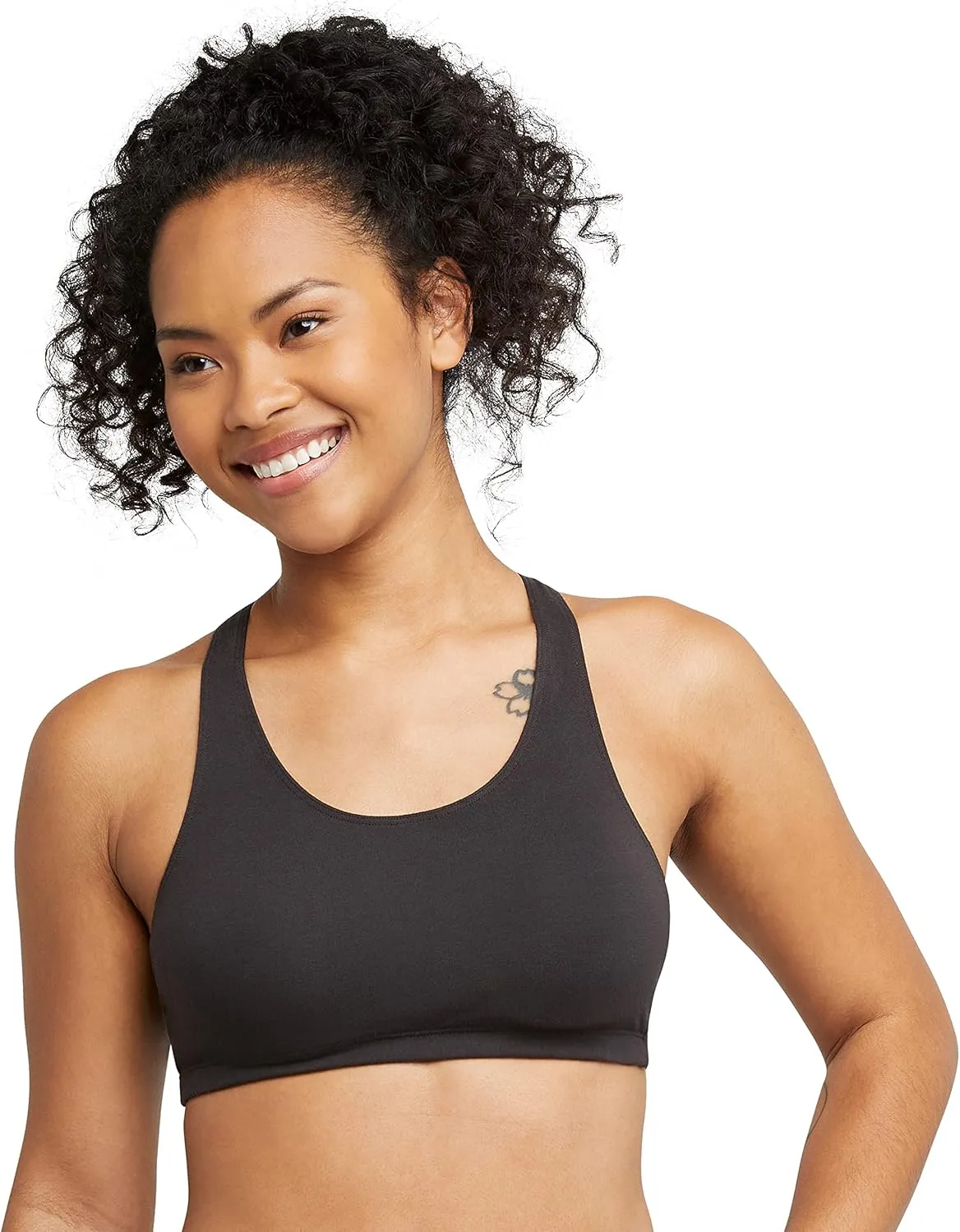 Hanes Women's Racerback Cotton T-Back Bralette (3 Pack)