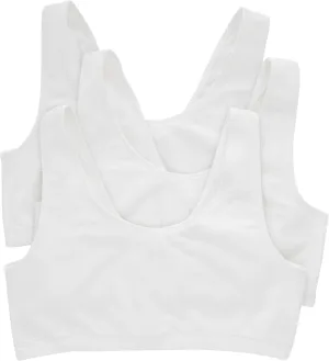 Hanes Women's Scoopneck Cotton Bralette Crop Top (3 Pack)