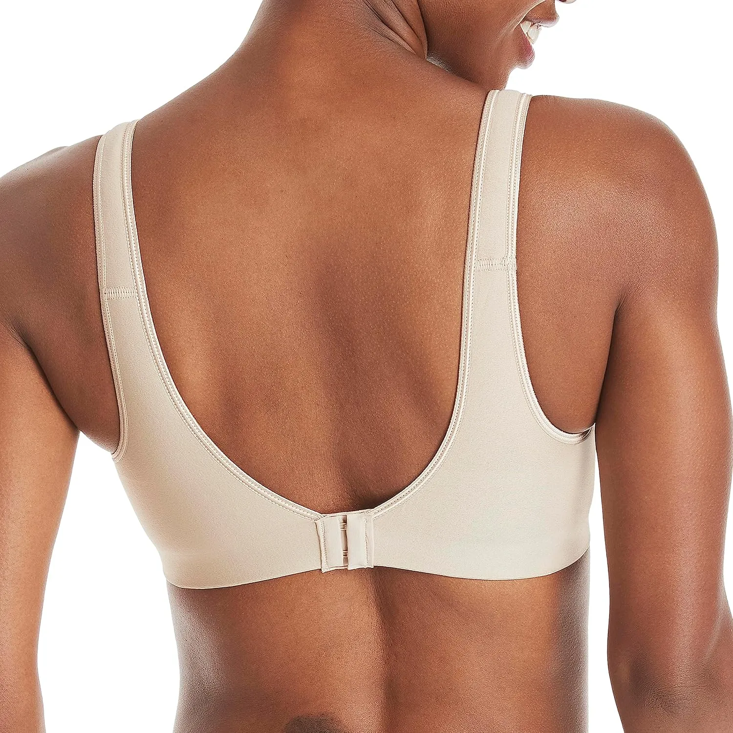 Hanes Women's Wireless Bra, Smooth Comfort Full-Coverage T-Shirt Bra, Single or 2-Pack