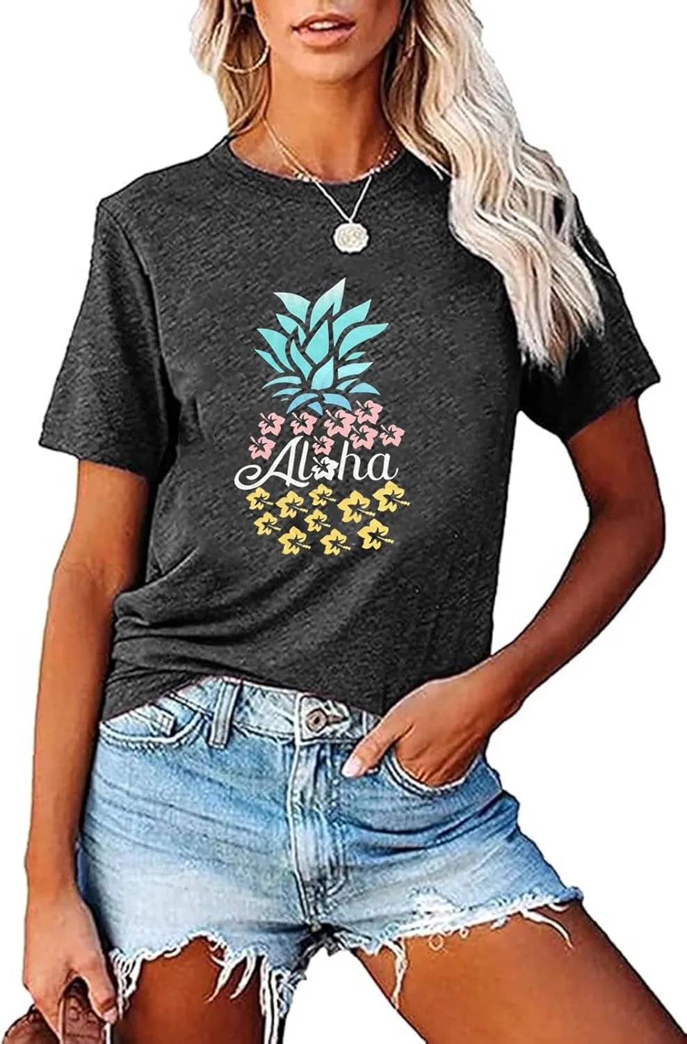 Hawaiian Shirt Women Family Vacation Tee Girls Hawaii Trip Summer Vacation T-Shirt