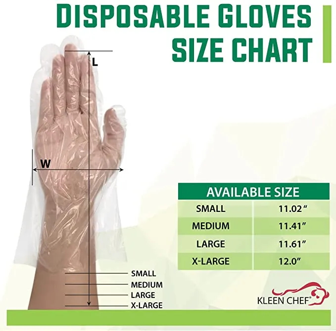 High-Density Polyethylene Non-Sterile Disposable Gloves , Pack of 1050