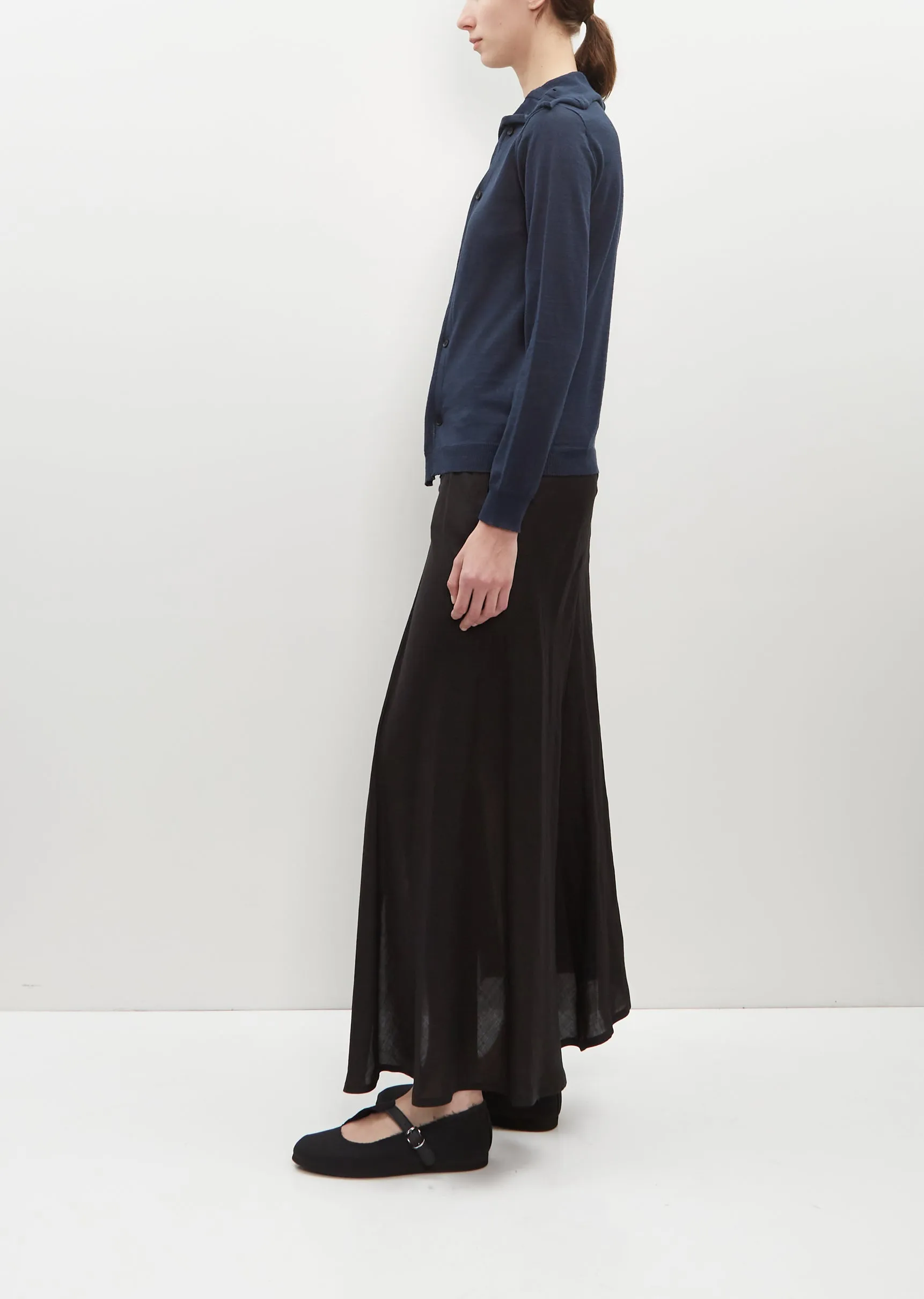 High Neck Flax Cardigan