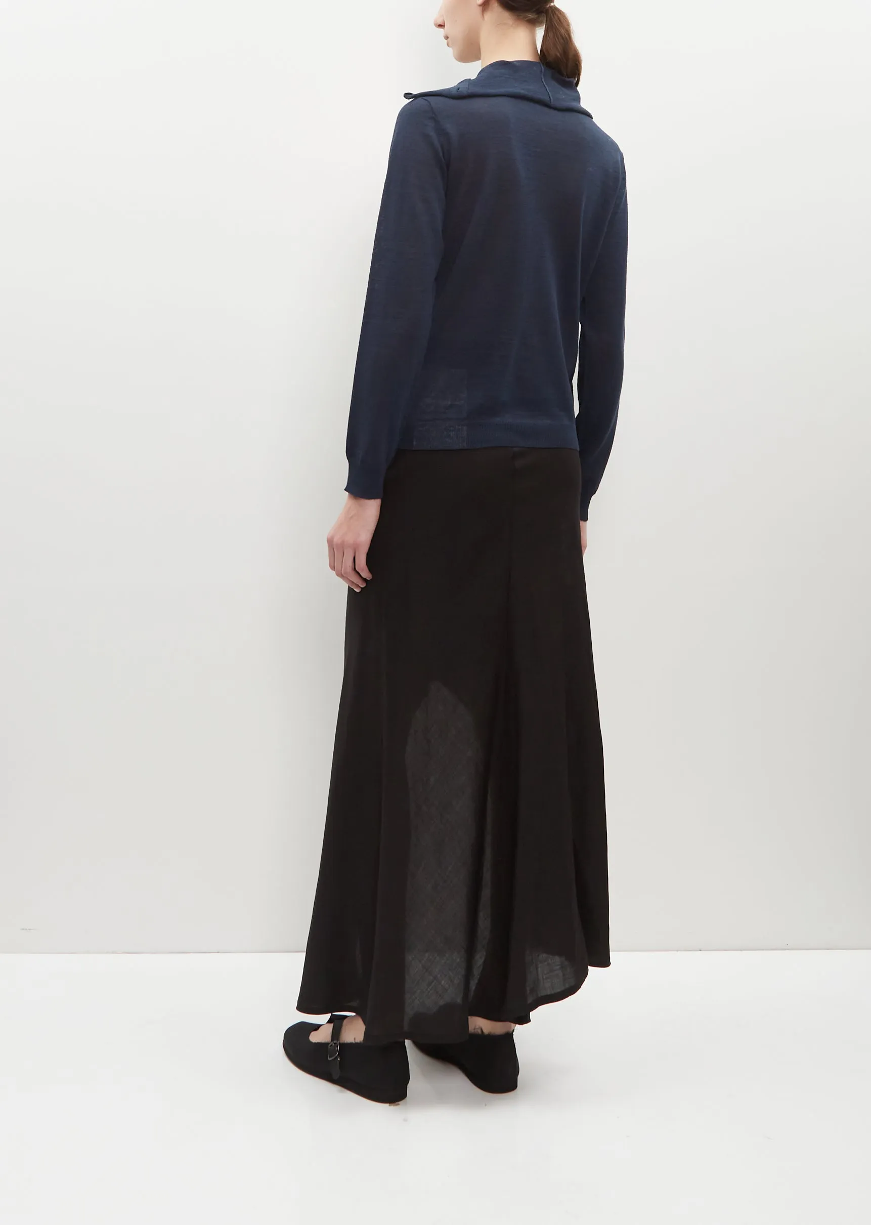 High Neck Flax Cardigan