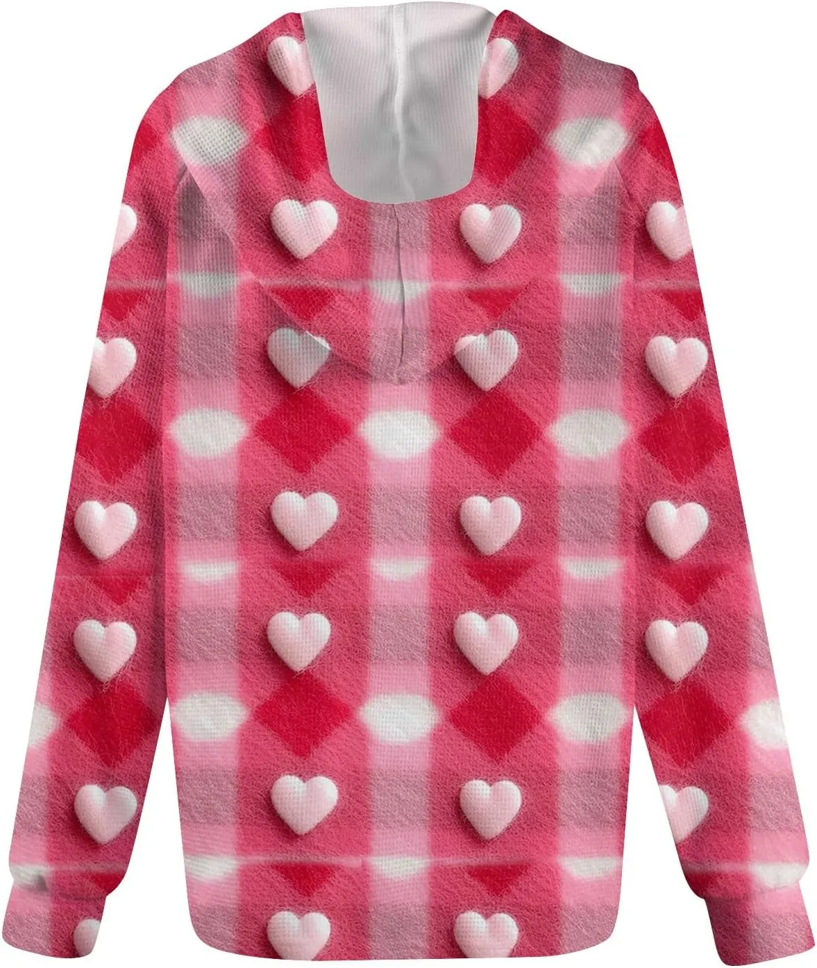 Hoodies For Women Trendy Long Sleeve V Neck Buttons Shirts Fashion Pullover Waffle Kint Tops Oversized Sweatshirts