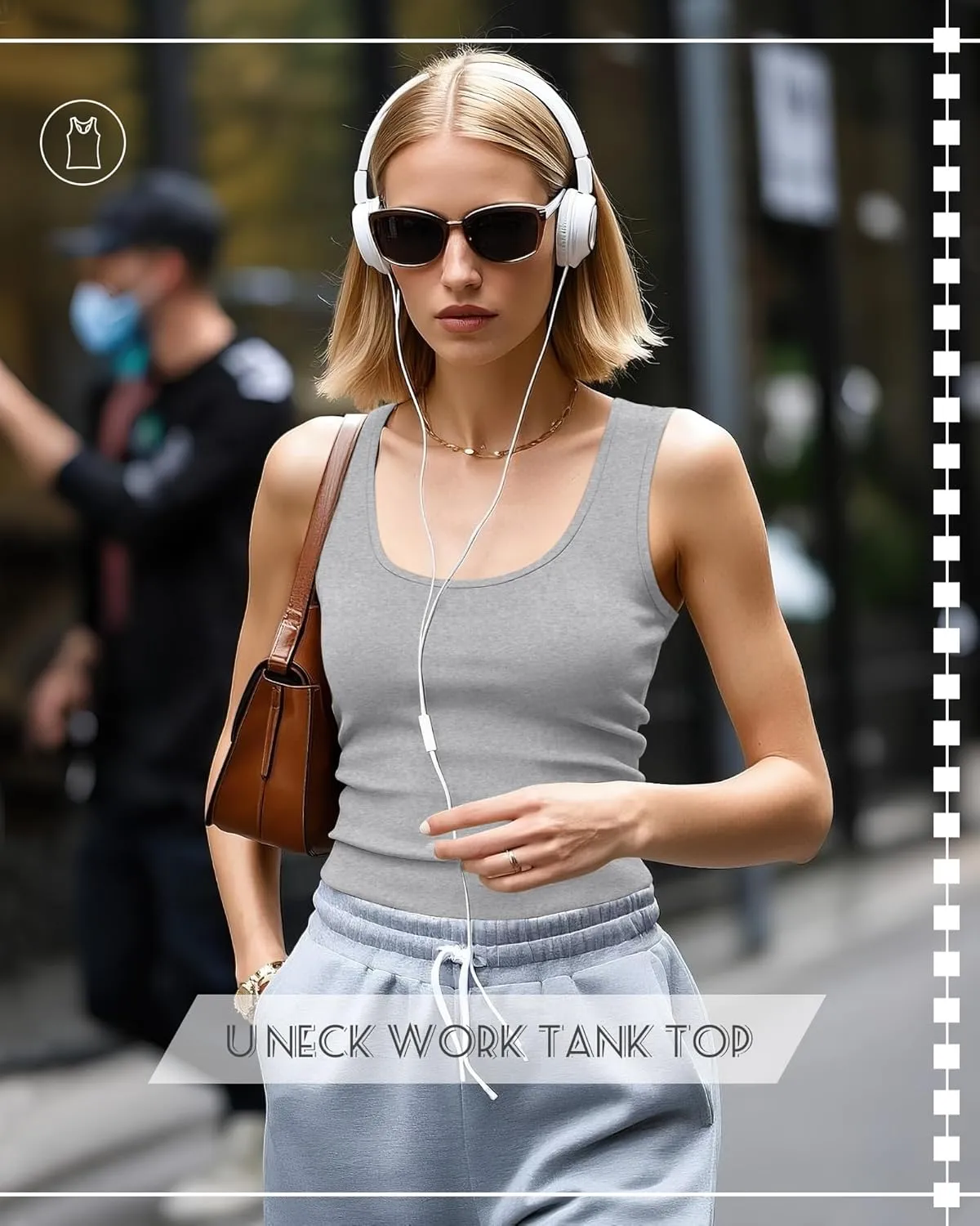 Huukeay 3 Pack Women's Racerback Tank Tops, Cotton Sleeveless Undershirt Tanks Slim Fit Stretch Yoga Workout Summer Top