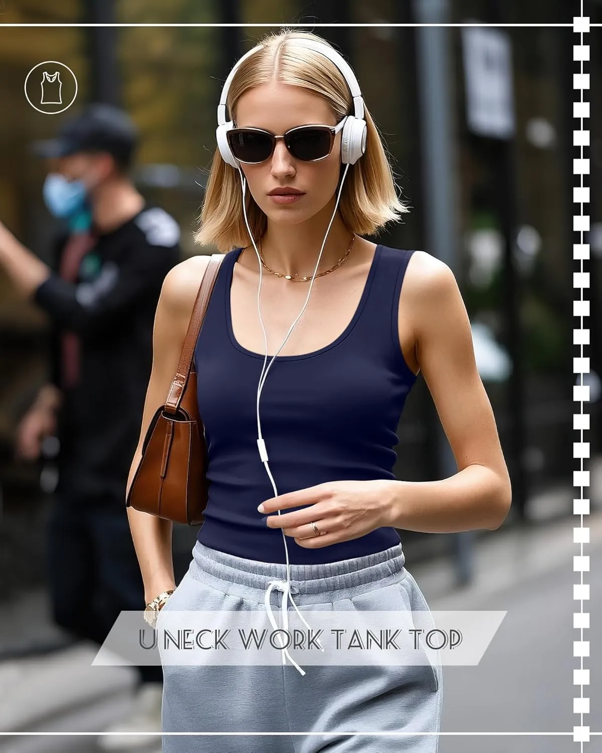 Huukeay 3 Pack Women's Racerback Tank Tops, Cotton Sleeveless Undershirt Tanks Slim Fit Stretch Yoga Workout Summer Top