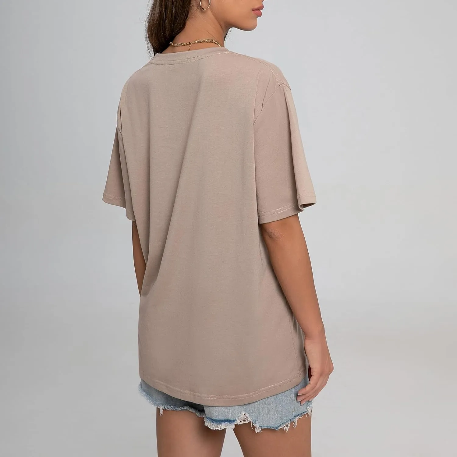 INIBUD Oversized Tshirts for Women Short Sleeve Graphic Tees Loose Fit Summer Tops Crew Neck Basic Casual Y2K Tee Shirt