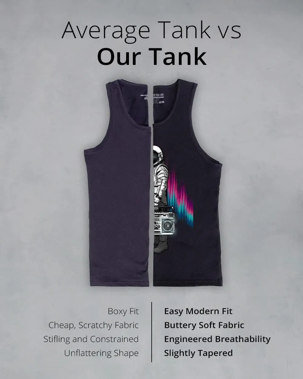 INTO THE AM Men's Graphic Tanks - Beach Summer Graphic Tank Tops for Guys S - 2XL