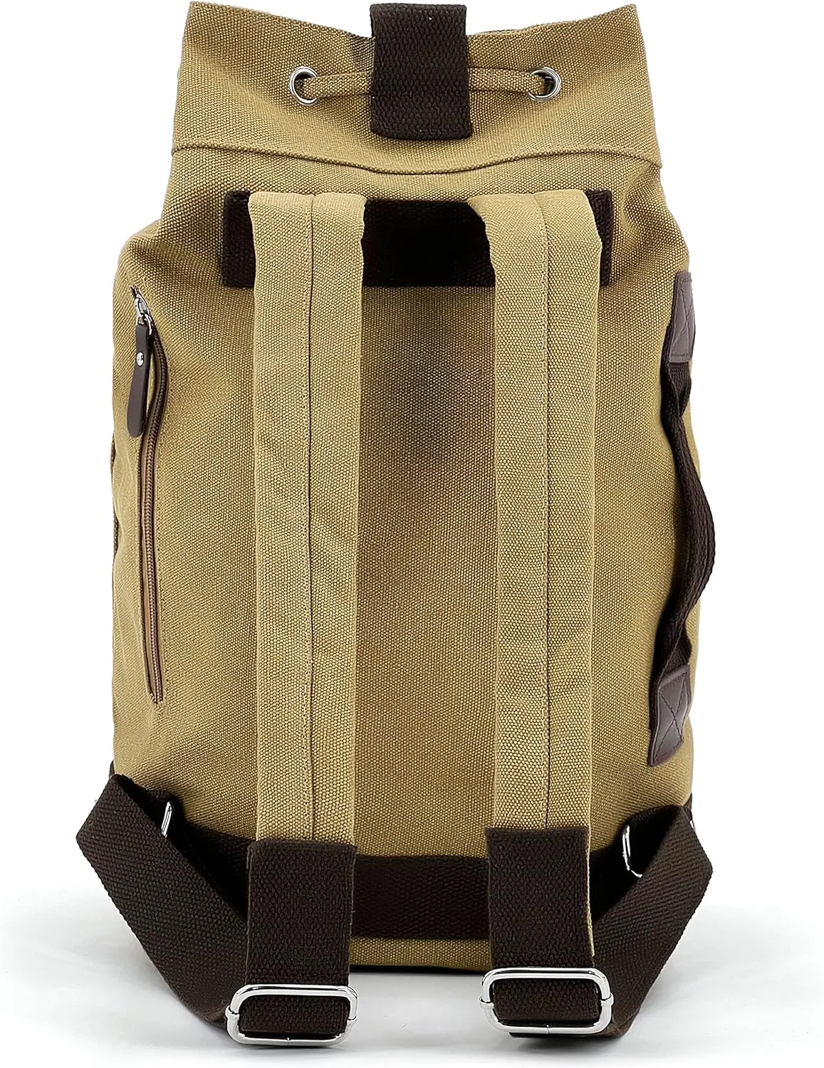 Jaegvida Canvas Drawstring Backpack Bucket Bag GYM Drawstring Bag