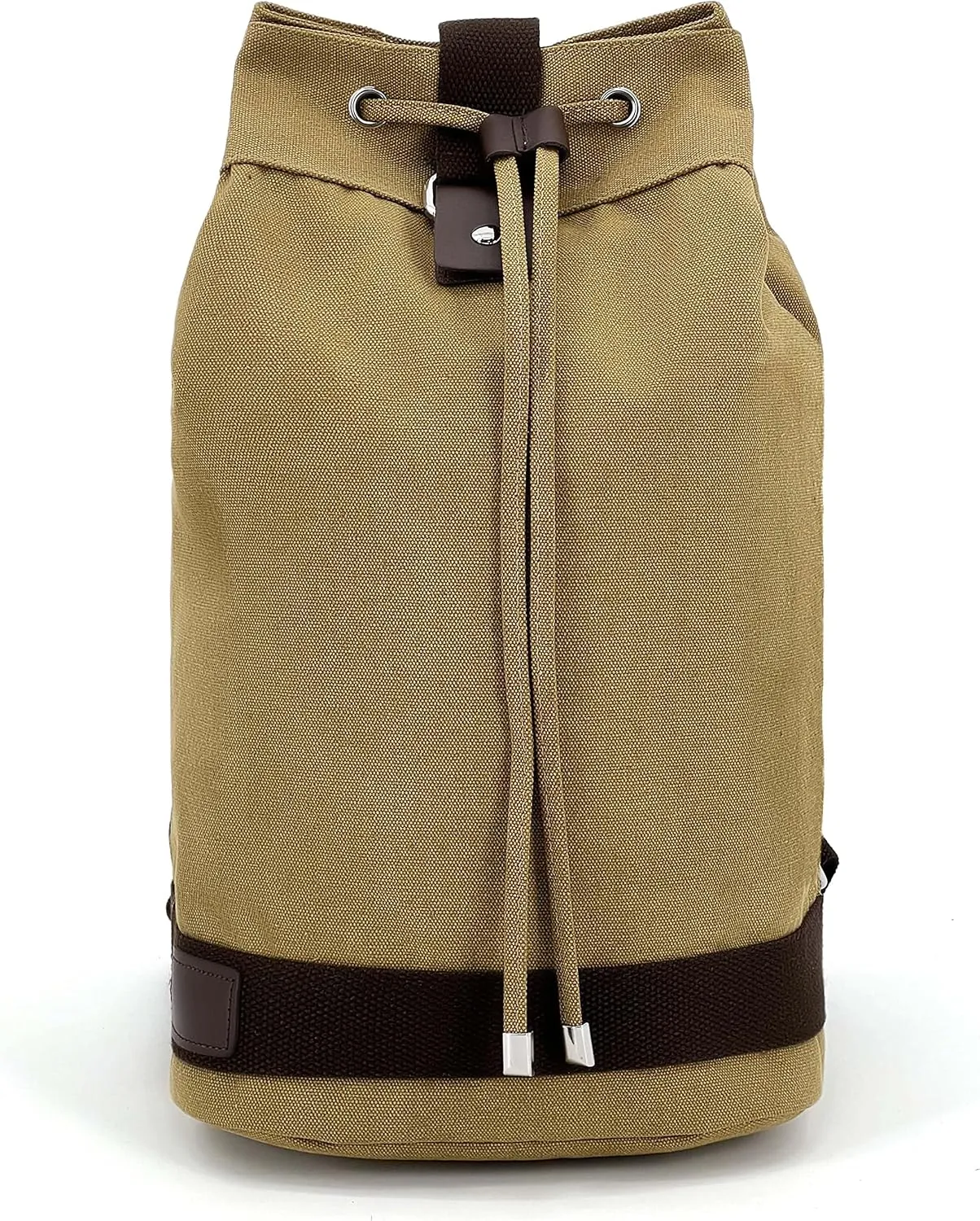 Jaegvida Canvas Drawstring Backpack Bucket Bag GYM Drawstring Bag