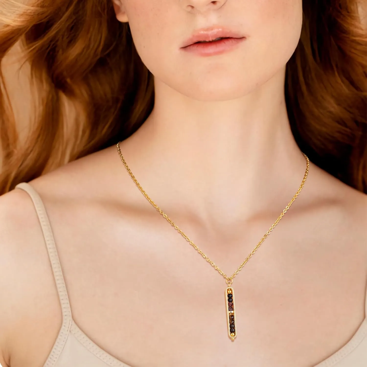 JoycuFF Crystal Necklaces for Women Energy Healing Stone Necklaces for Women Anxiety Relief Empath Protection New Beginnings Protection Spiritual Jewelry