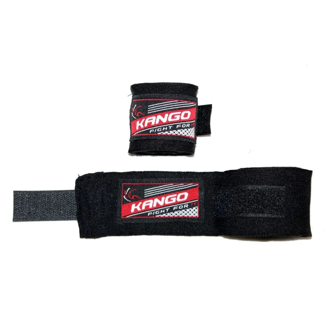 Kango Martial Arts Unisex Adult Blue White Leather Boxing Gloves   3 Meters Bandage or Mouth Guard [WS]