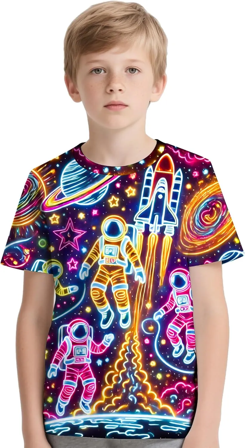 Kids Tie Dye T-Shirt,Children Hippies Senior Tie Dye Tee Tshirt for Boys Girls
