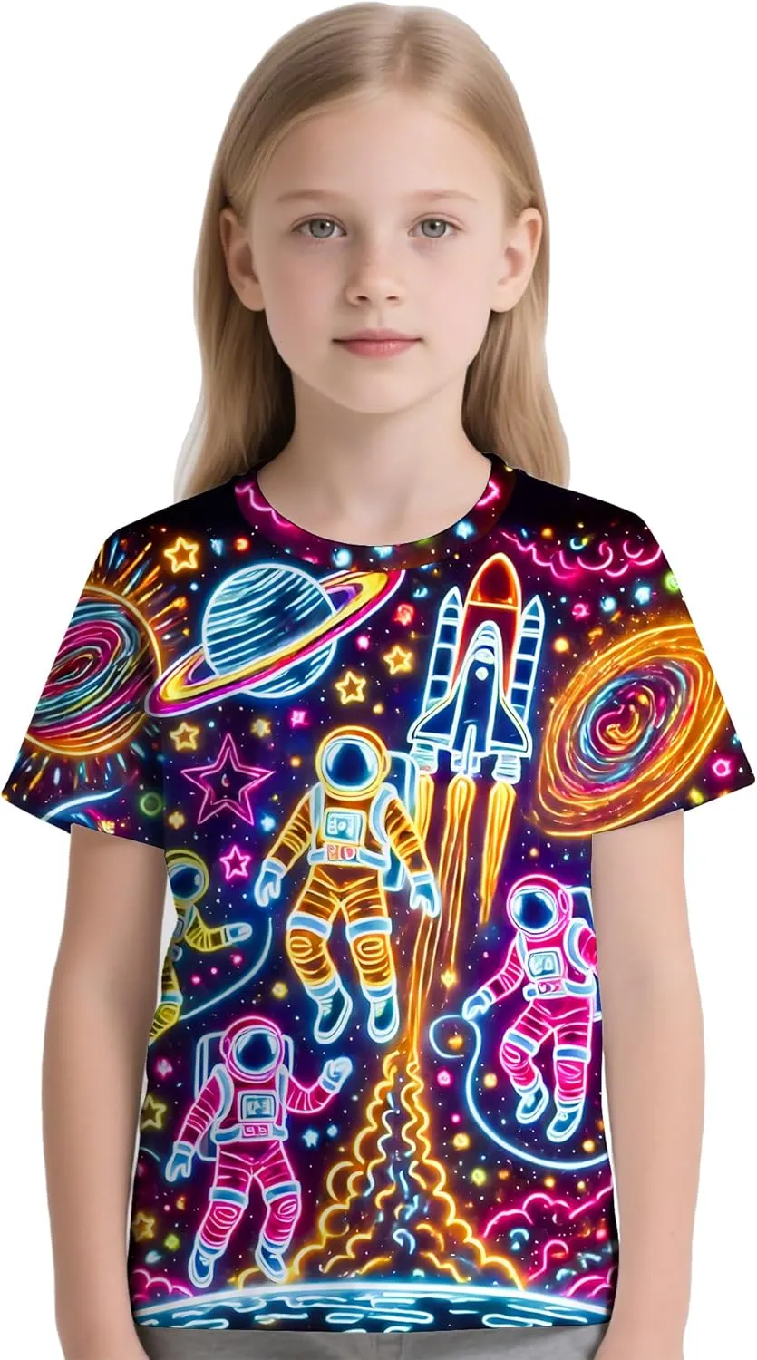 Kids Tie Dye T-Shirt,Children Hippies Senior Tie Dye Tee Tshirt for Boys Girls