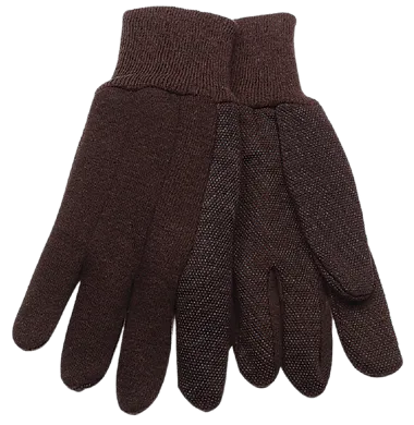 Kinco 820 Brown 9 oz. Heavyweight Jersey, Polyester-Cotton Blend Knit Wrist, Straight Thumb Design Gloves (One Dozen)