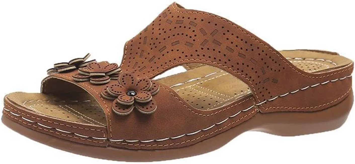 Ladmiple Womens Sandals Comfortable Walking Dressy Orthopedic Slippers Arch Support Orthotic Flip Flops Beach Summer Slides