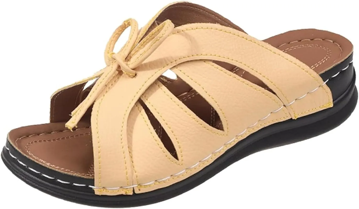 Ladmiple Womens Sandals Comfortable Walking Dressy Orthotic Flip Flops Open Toe Arch Support Summer Orthopedic Slippers