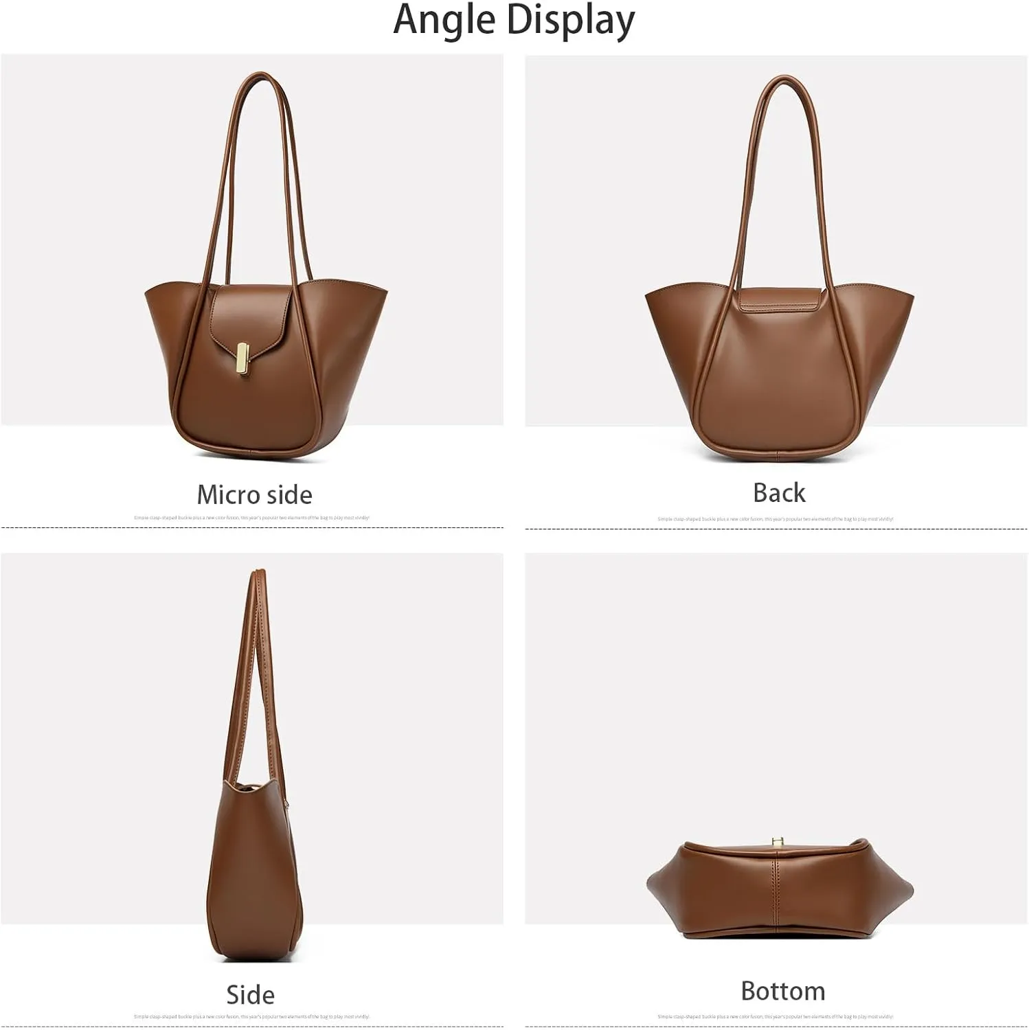 Leather Tote Bag for Women Designer Fashion Purses Top Handle Satchel Shoulder Bag with Small Wallet