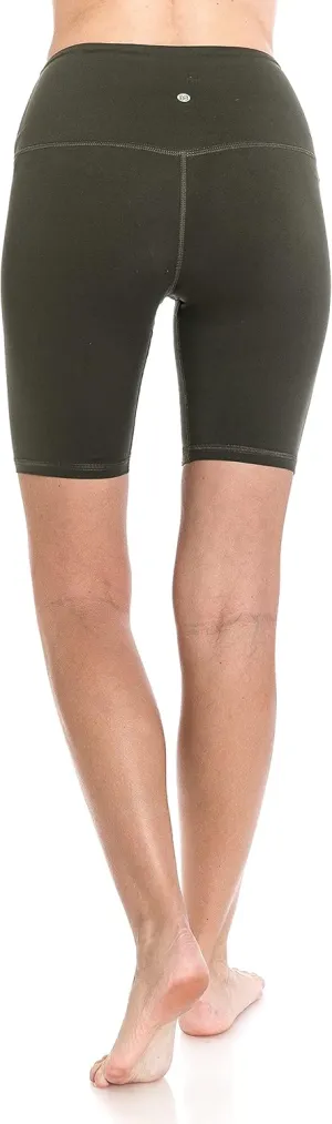 Leggings Depot Women's High Waisted Athletic Yoga Shorts, Workout Shorts for Women