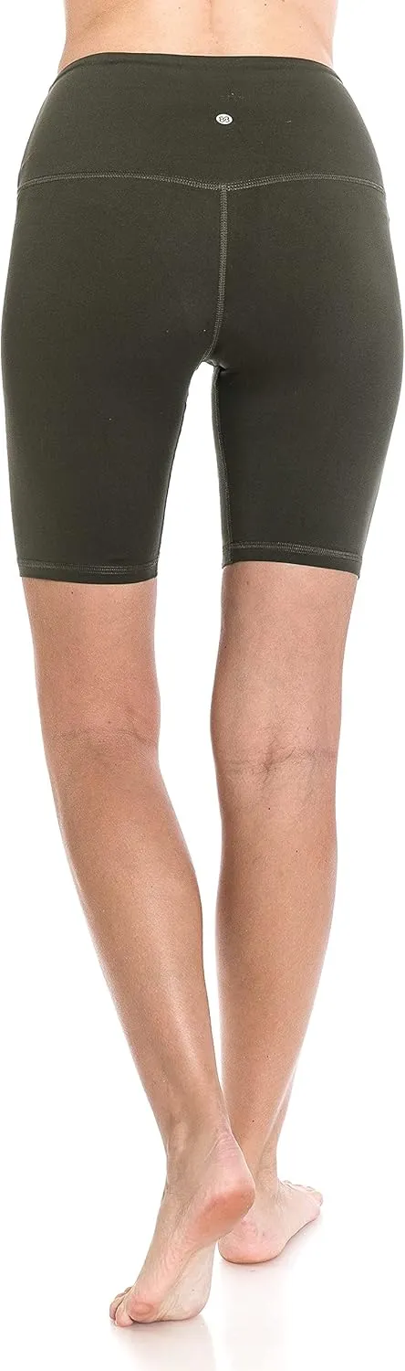 Leggings Depot Women's High Waisted Athletic Yoga Shorts, Workout Shorts for Women