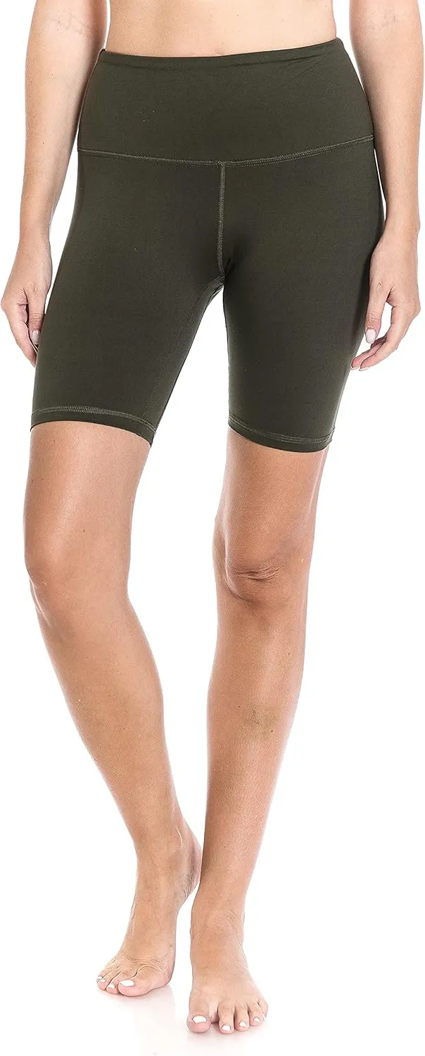 Leggings Depot Women's High Waisted Athletic Yoga Shorts, Workout Shorts for Women