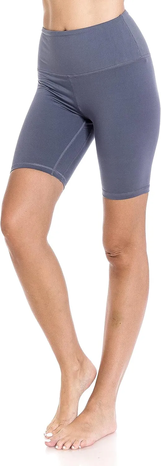 Leggings Depot Women's High Waisted Athletic Yoga Shorts, Workout Shorts for Women