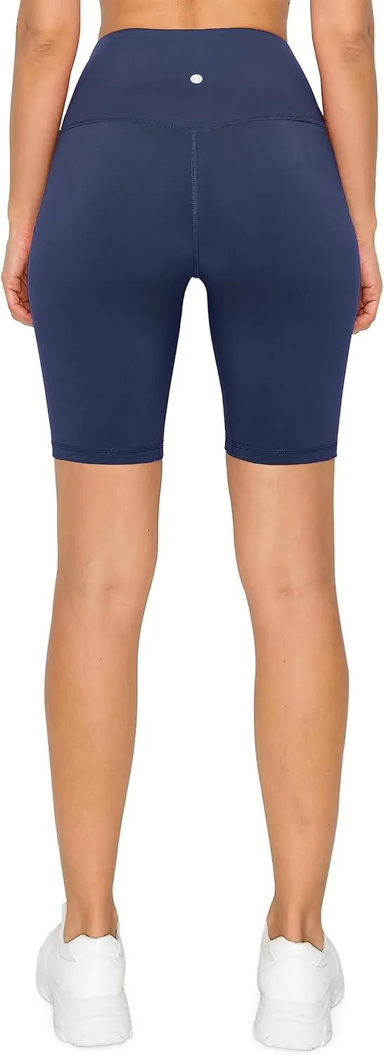 Leggings Depot Women's High Waisted Athletic Yoga Shorts, Workout Shorts for Women