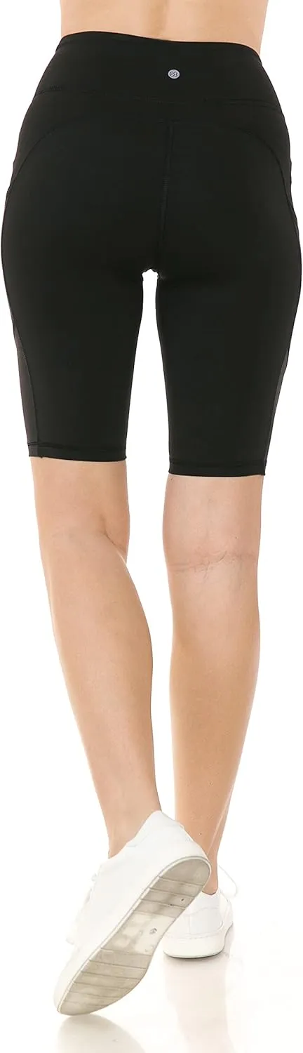 Leggings Depot Women's High Waisted Athletic Yoga Shorts, Workout Shorts for Women