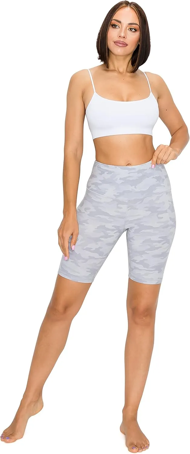 Leggings Depot Women's High Waisted Athletic Yoga Shorts, Workout Shorts for Women