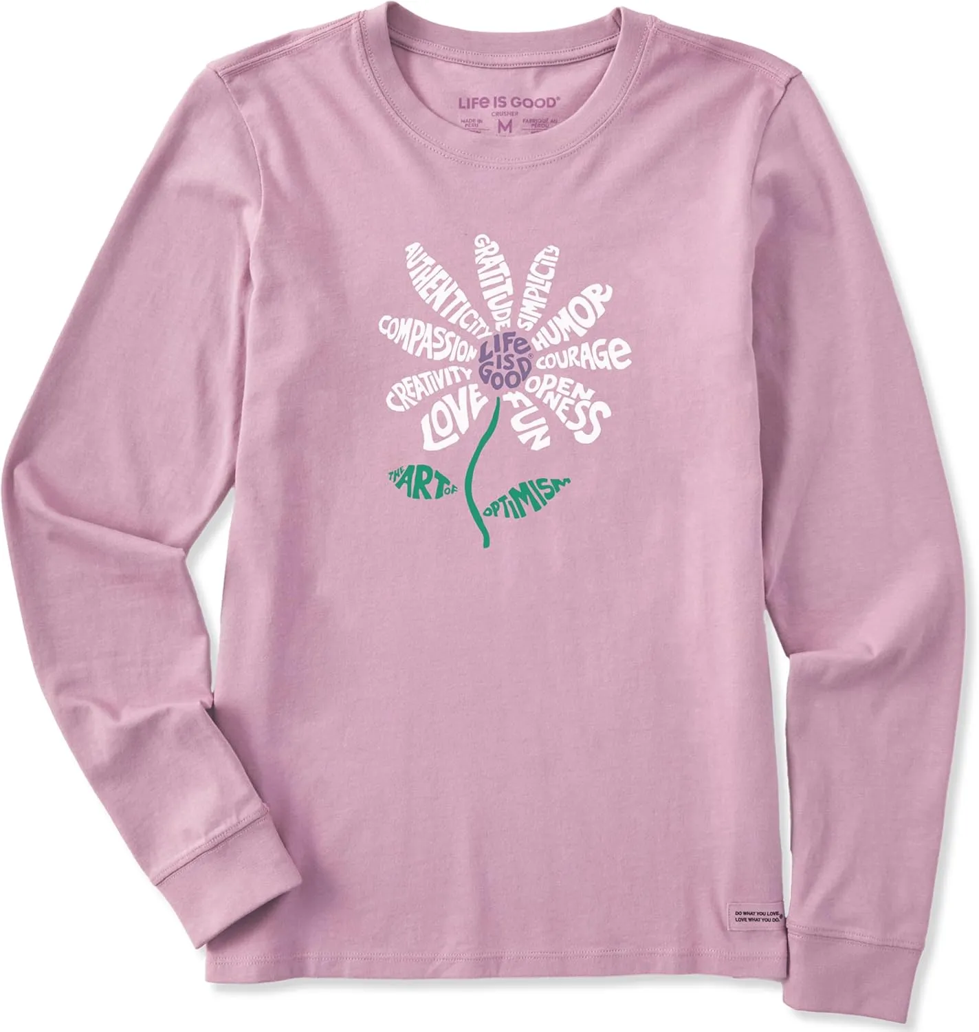 Life is Good Women's Crusher Tee, Long Sleeve Cotton Graphic T-Shirts, Superpowers Daisy