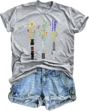 Magical Planet Shirt Women Science Fiction Lover Shirt Galaxy Cartoon Tshirt Family Vacation Tee Tops