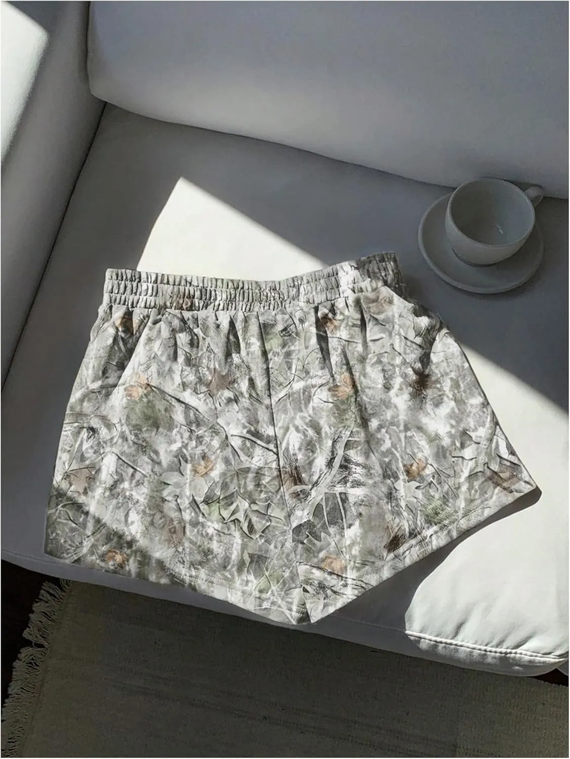 MakeMeChic Women's Casual Drawstring Waist Sweat Shorts Running Track Shorts