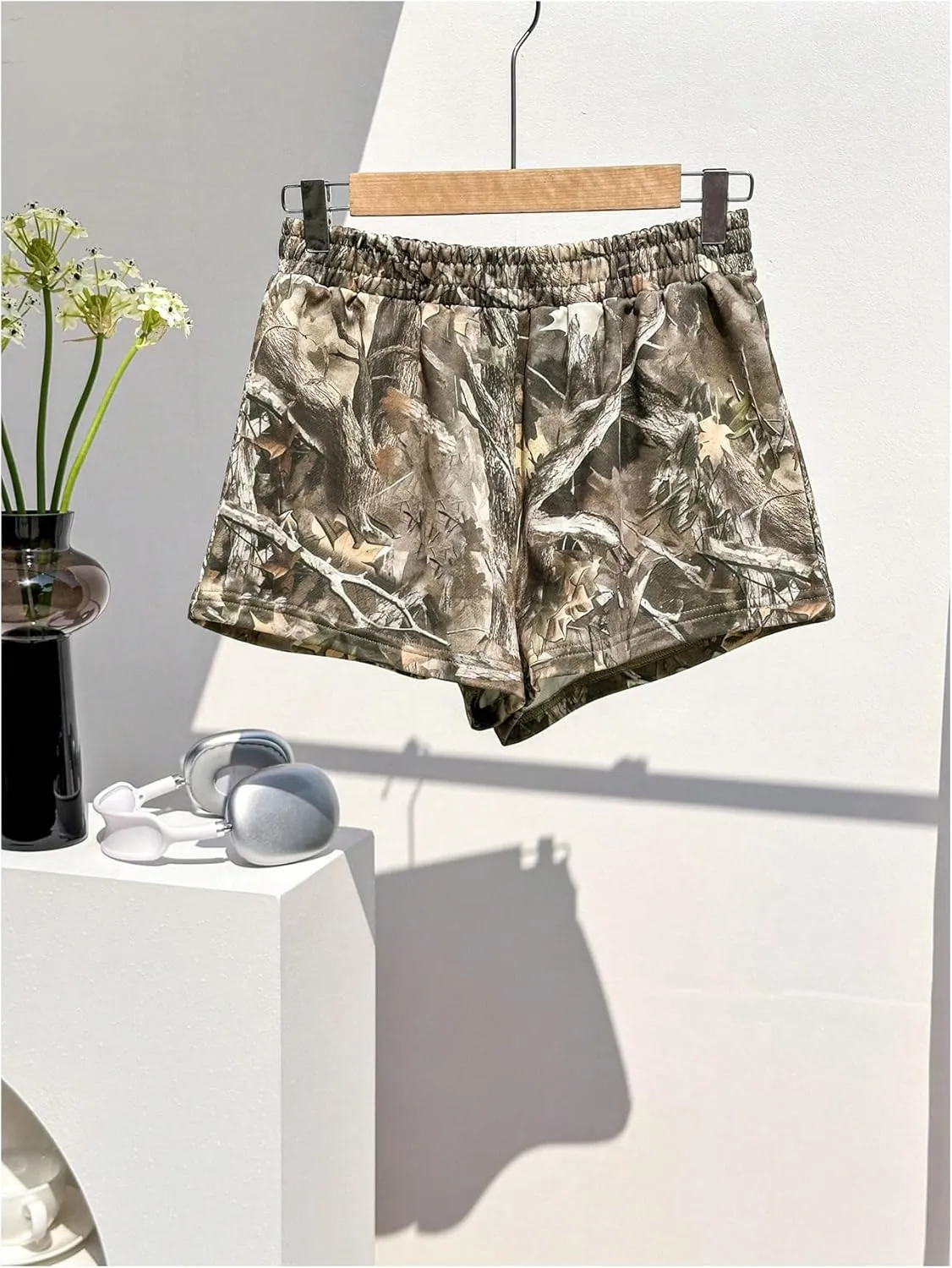 MakeMeChic Women's Casual Drawstring Waist Sweat Shorts Running Track Shorts