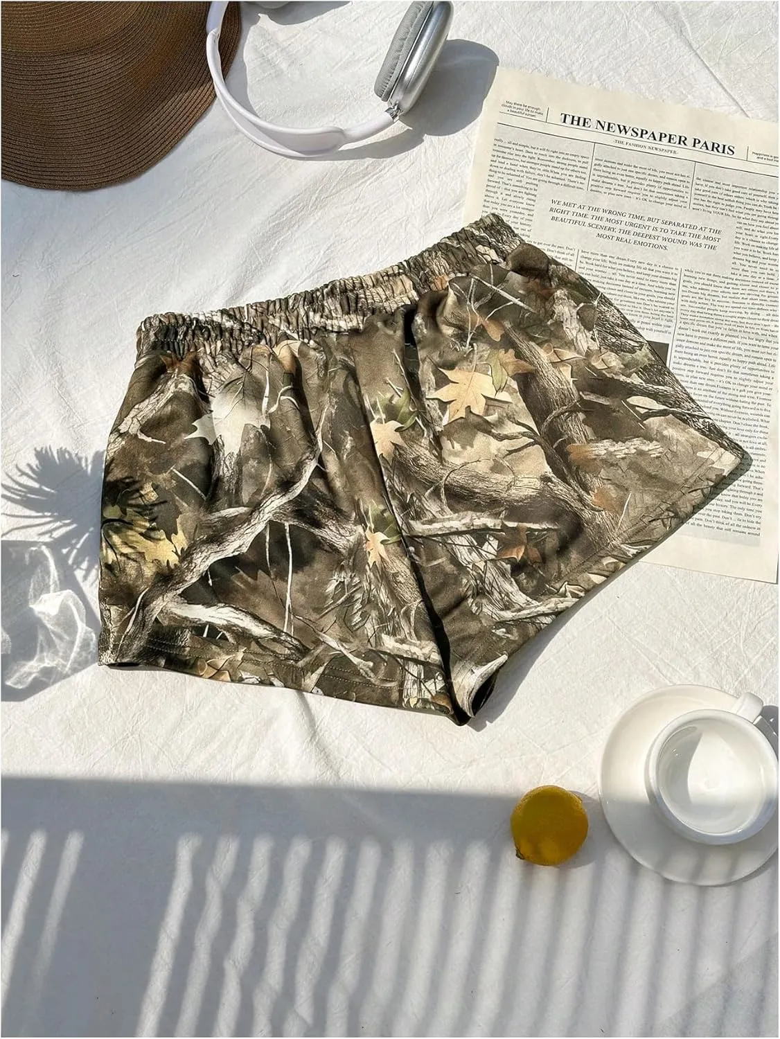 MakeMeChic Women's Casual Drawstring Waist Sweat Shorts Running Track Shorts