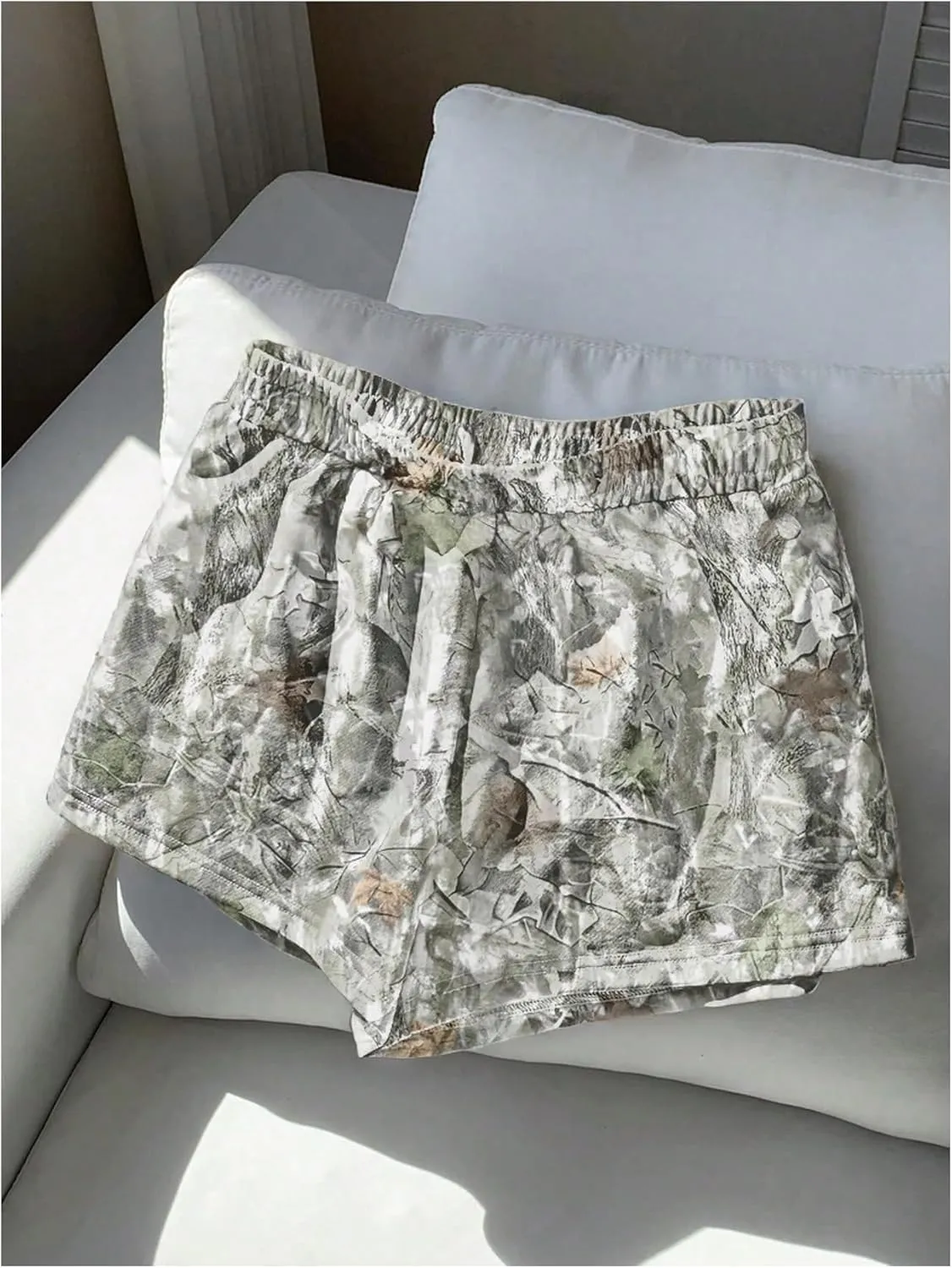 MakeMeChic Women's Casual Drawstring Waist Sweat Shorts Running Track Shorts